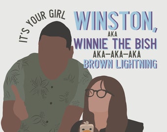8x8 New Girl Illustration Print (options)