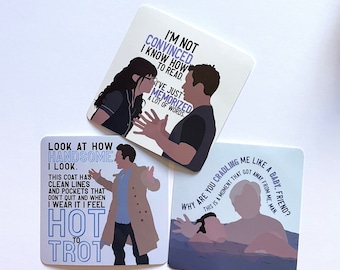 New Girl Sticker Pack Nick Miller Quotes (3x3 glossy) Plus a FREE exclusive sticker!!