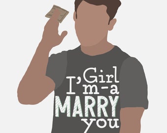 8x8 New Girl Illustration Print (options)