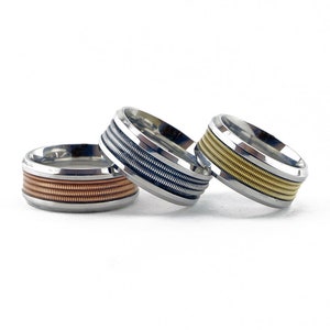 Guitar String Ring - Silver