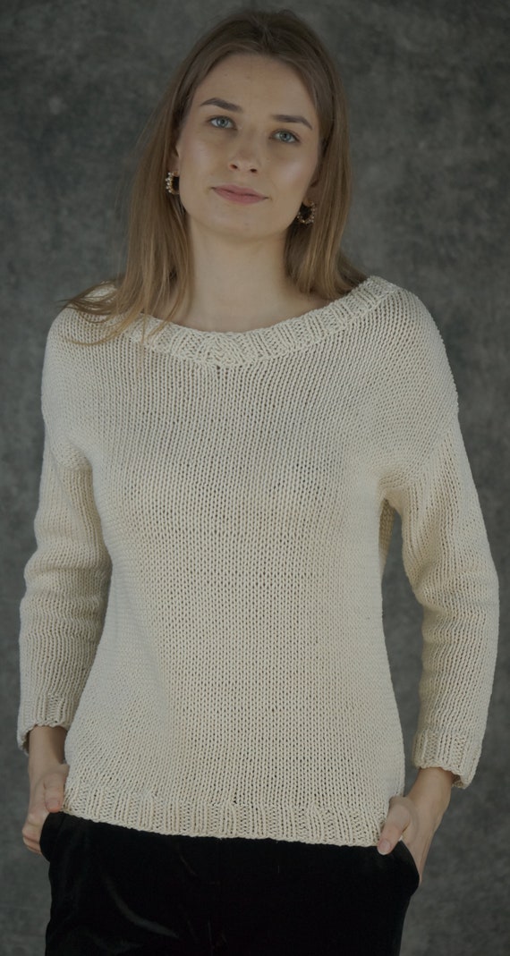 Sweater Backless Cotton Jumper 