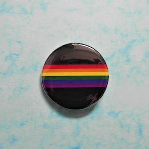 LGBTQ+ Pride Badge Pin – 38mm Rainbow Flag Button, Gay Queer Lesbian Enamel Pin, Pride Accessories, LGBT Gift, Rainbow Pinback Button