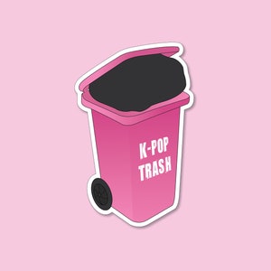 autocollant k-pop trash vinyl / autocollants kpop, autocollants coréens, cadeau kpop, autocollants de journal kpop, autocollants mignons, autocollants pastel, autocollants pour ordinateur portable