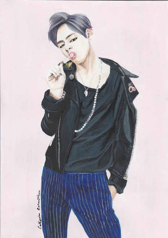 V Taehyung A4 BTS original Acrylbild Plakat Kpop Krieg der | Etsy