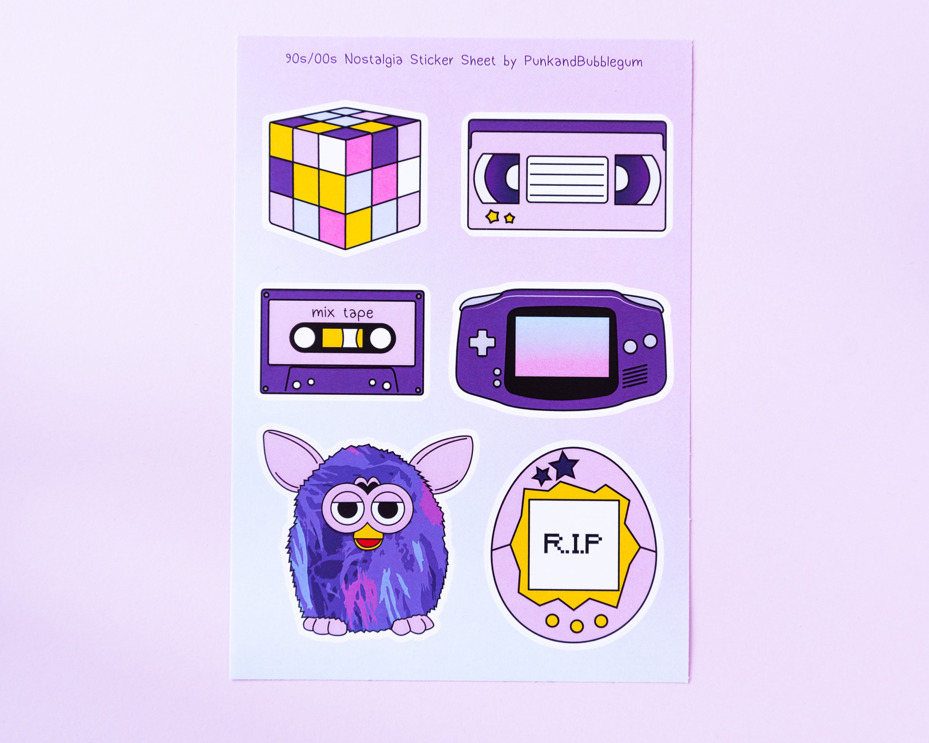 90s 00s Nostalgia Sticker Sheet Kawaii Stickers Pastel Etsy