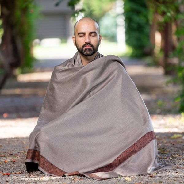 Meditationsschal oder Meditationsdecke, Wollschal/Wrap, Oversize-Schal/Stola, ethisch korrekt, fair gehandelt. Unisex / geringes Gewicht (Dankbarkeit)