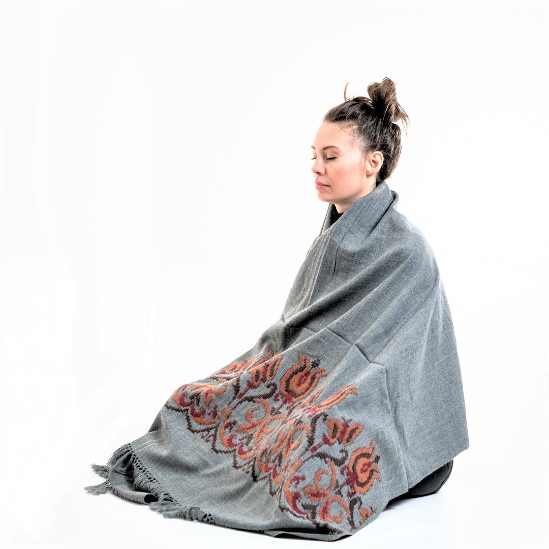 wool meditation shawl
