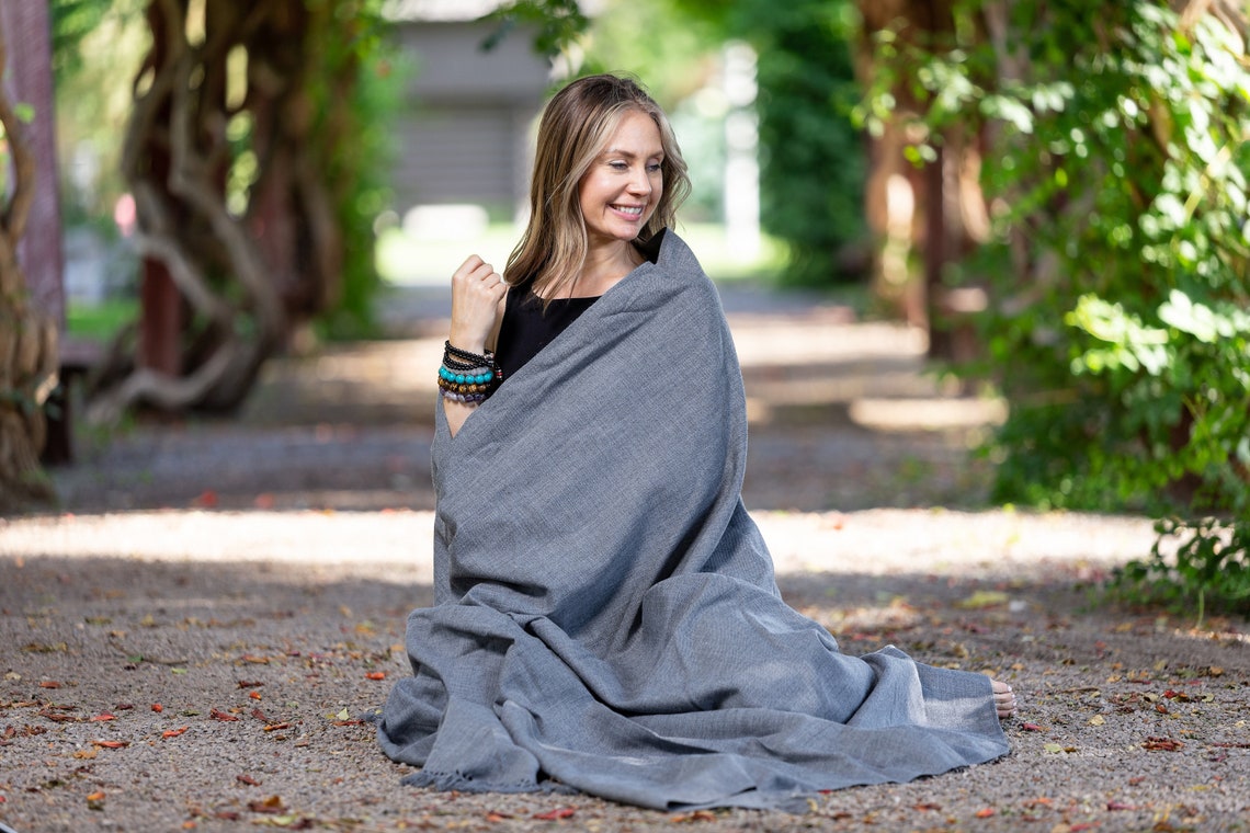 wool meditation shawl