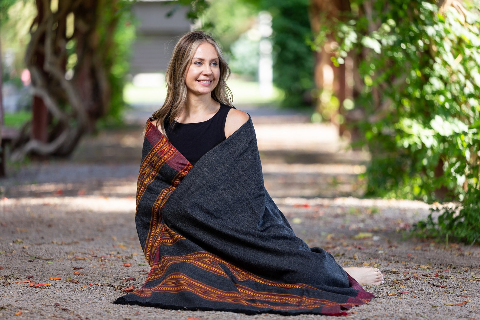 wool meditation shawl