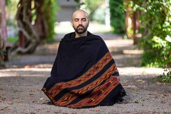 Meditation Shawl, Meditation Blanket, Prayer Shawl for Men Women