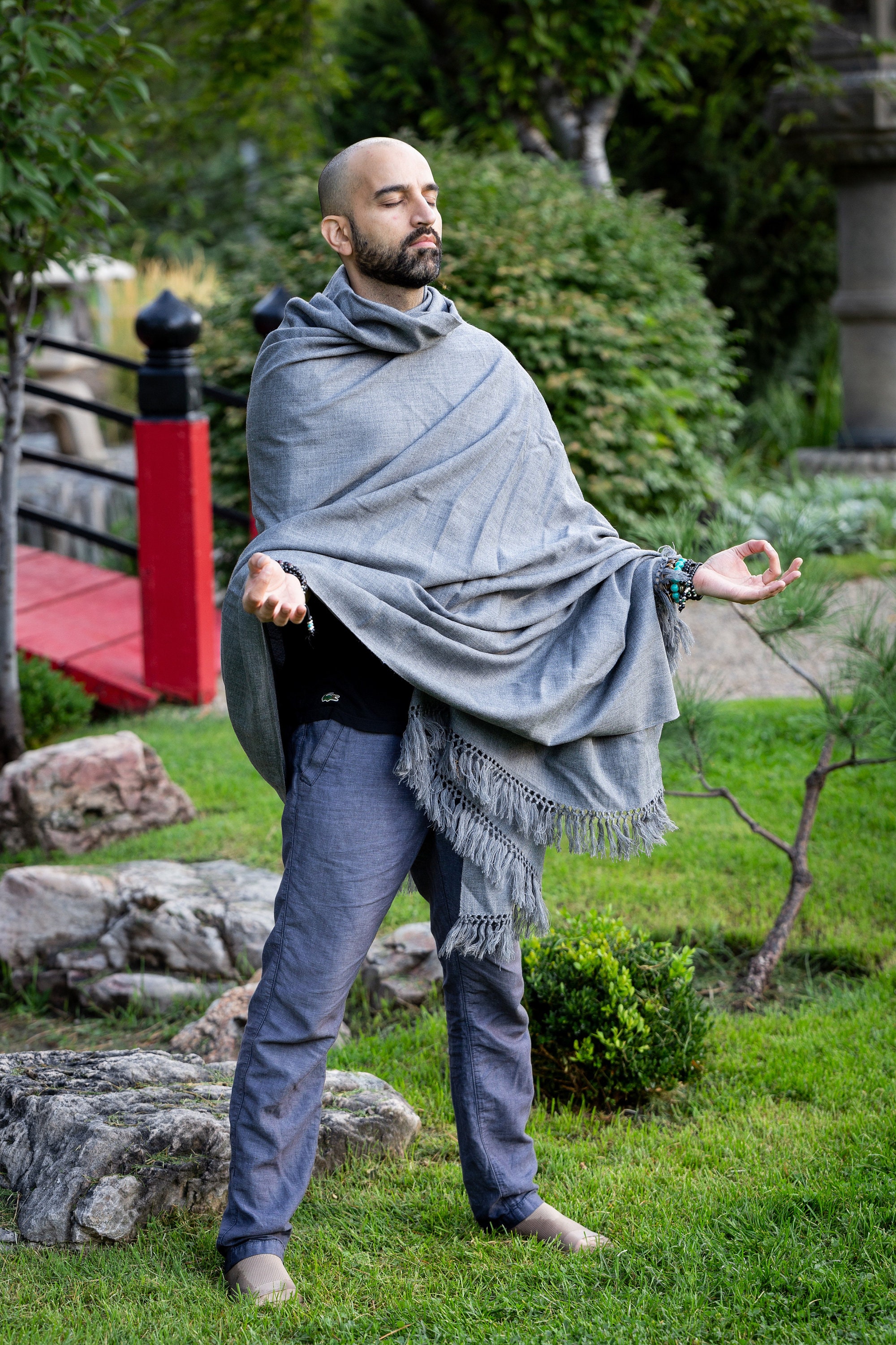 wool meditation shawl
