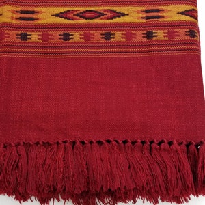Meditation Shawl or Meditation Blanket, Exotic Shawl/Wrap, Oversize Scarf/Stole, Ethically Sourced. Unisex Love Red image 9