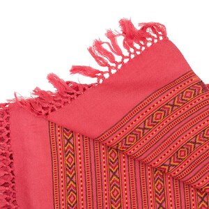 Meditation Shawl or Meditation Blanket, Exotic Shawl/Wrap, Oversize Scarf/Stole, Ethically Sourced. Unisex Life Force Pink image 7