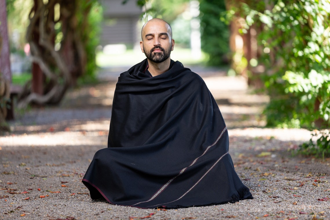 wool meditation shawl
