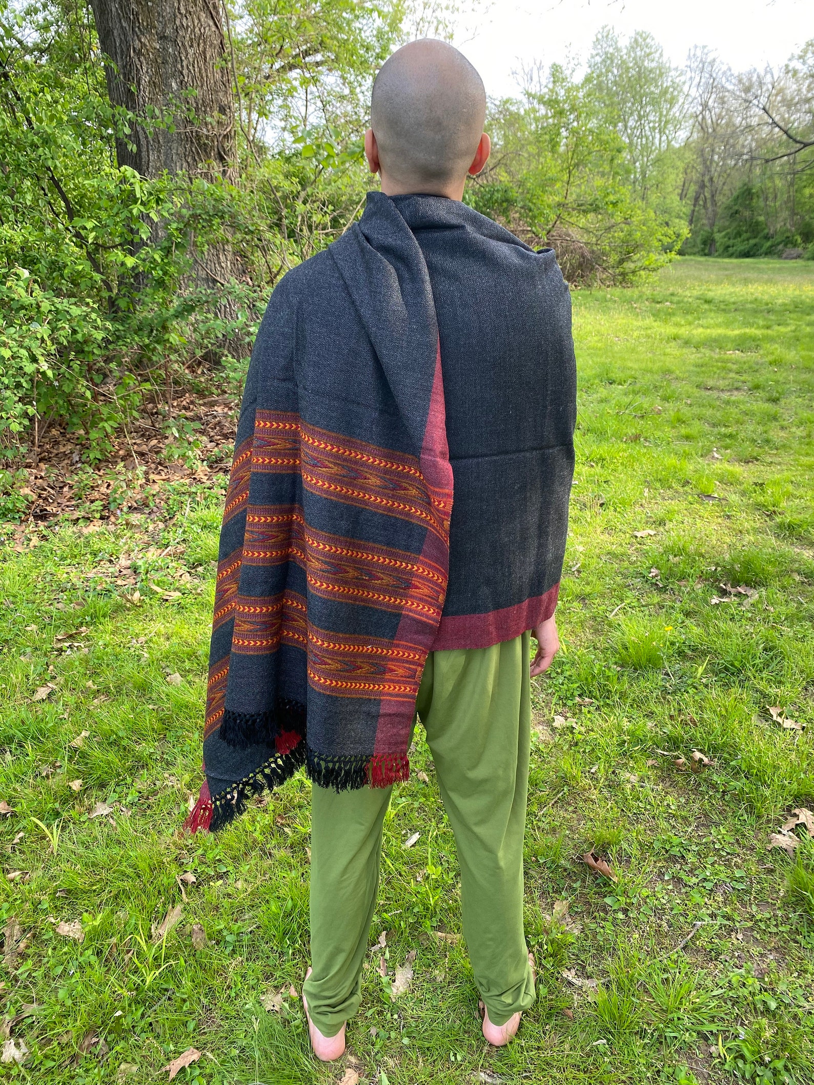 cotton meditation shawl