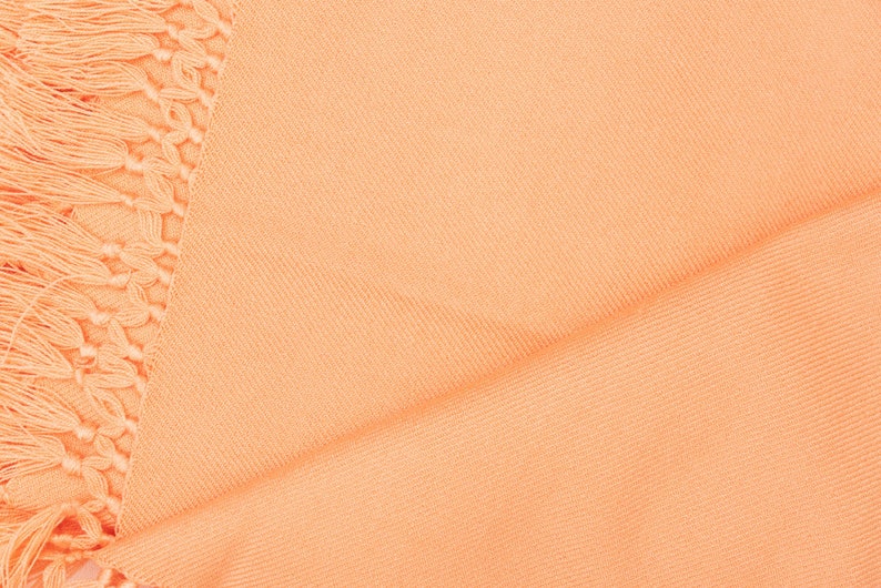 Meditation Shawl or Meditation Blanket, Wool Shawl/Wrap, Oversize Scarf/Stole, Ethically Sourced, Fair Trade. Unisex Simplicity Salmon image 9