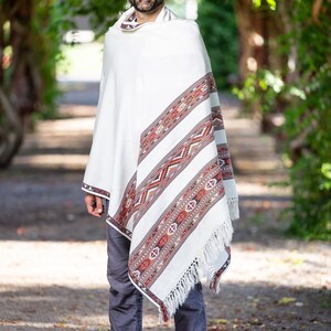 White Meditation Shawl. White Meditation Blanket. White Prayer shawl. image 10