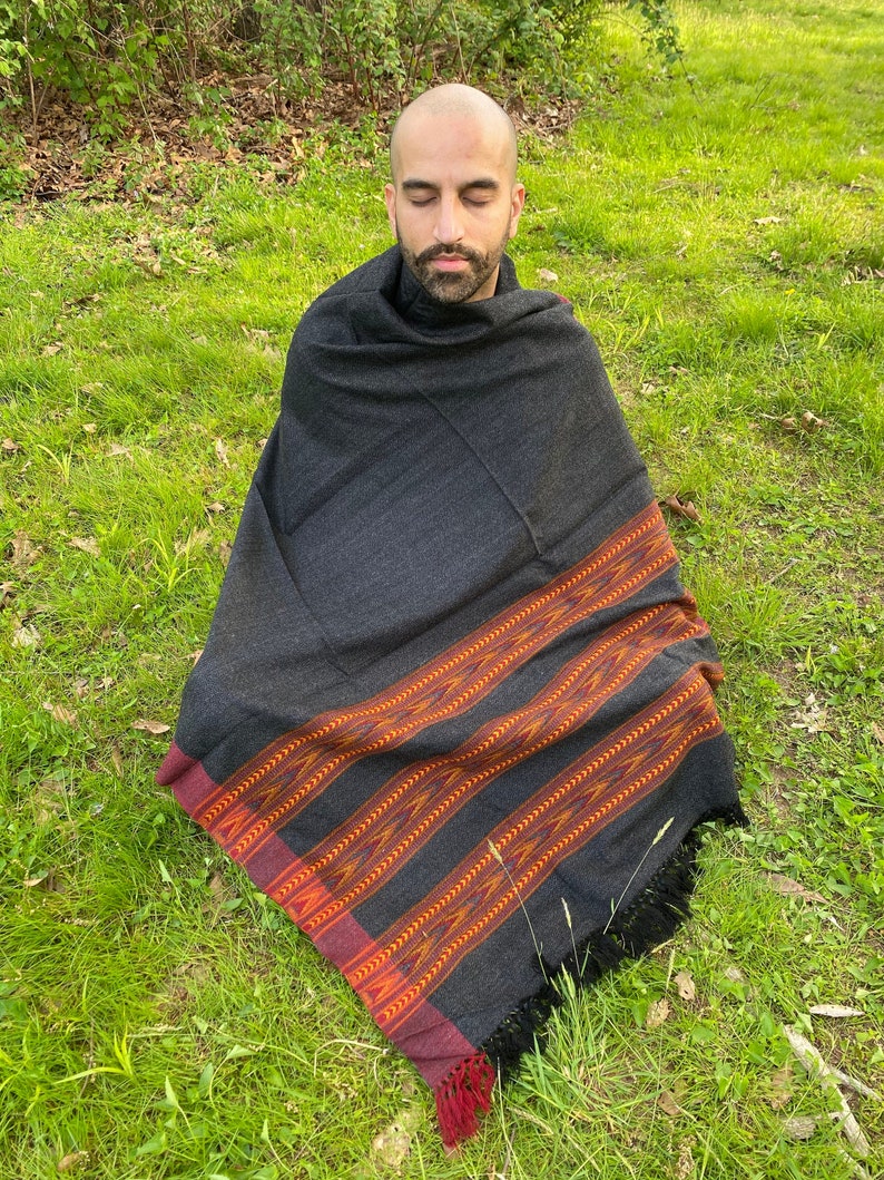 Meditation Shawl or Meditation Blanket Wool Shawl/wrap Etsy