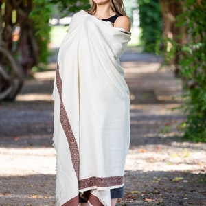 Meditation Shawl or Meditation Blanket, Wool Shawl/Wrap, Oversize Scarf/Stole, Ethically Sourced, Fair Trade. Unisex/Light WeightGratitude image 4