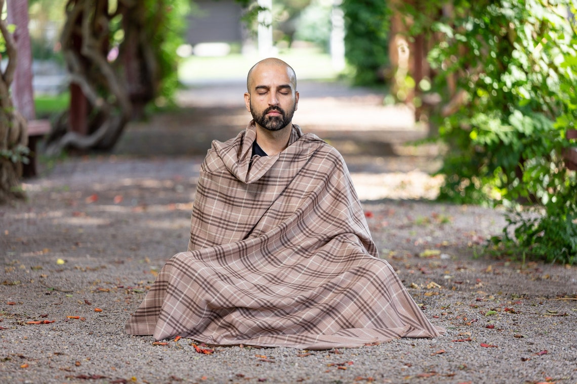 wool meditation shawl