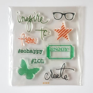 Clear Silicone Stamps / Glasses stamp / To and From / Create