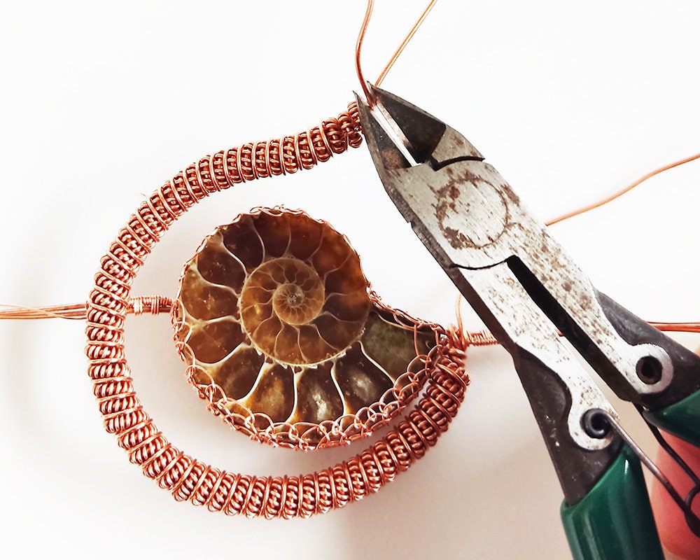 Wire Wrap Tutorial Wire Wrapping Pattern Ammonite Pendant - Etsy