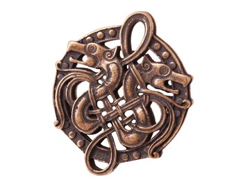 Dragon knot viking pendant, Celtic Valhalla Scandinavian necklace, fantasy art, medieval jewelry