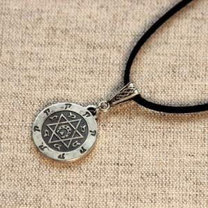 Pieczęć Salomona Wisiorek Podkowa szczęścia, Amulet ochronny szczęścia Naszyjnik Kabała