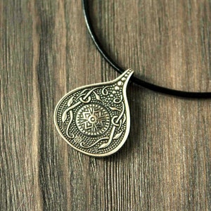 Valkyrie Shield Silver pendant Talisman of protection Viking necklace