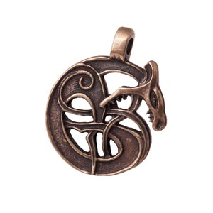 Snake Jörmungandr necklace pendant, viking norse ouroboros dragon jewelry, witchcraft protection amulet