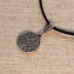 Kabbalah protection necklace Pentacle of Mercury Silver planted pendant Solomon talisman medallion