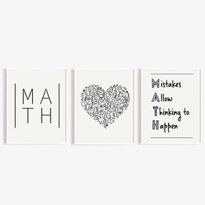 Bestseller Bundle Math Classroom Posters for Teachers Decorating Their Growth Mindset Mathematics Classrooms