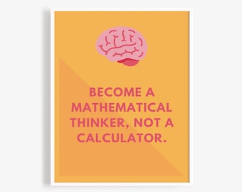 Become a Mathematical Thinker Colorful Modern Poster for Classrooms & Teachers