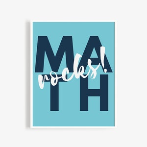 Math Rocks! Poster for Middle School and High School Math Classrooms