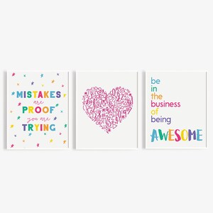 Colorful Bestseller Bundle of Growth Mindset Math Classroom Posters