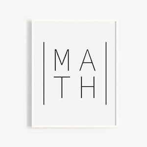 Absolute Math Poster for Middle School and High School Math Classrooms