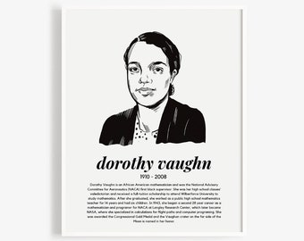 Dorothy Vaughn. Women in Mathematics. Great Mathematician Poster Series
