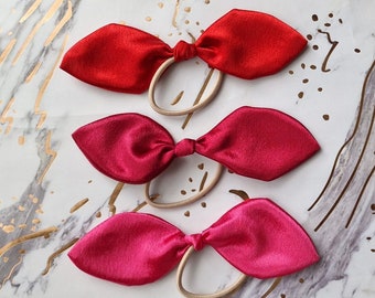 Satin Hair Bow Bobbles | Toddler Hair Ties