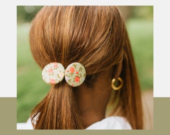 Green Floral Hair Bobbles