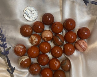 Red Jasper Sphere - Small Jasper Sphere - Revitalizing & Root Chakra Grounding Stone