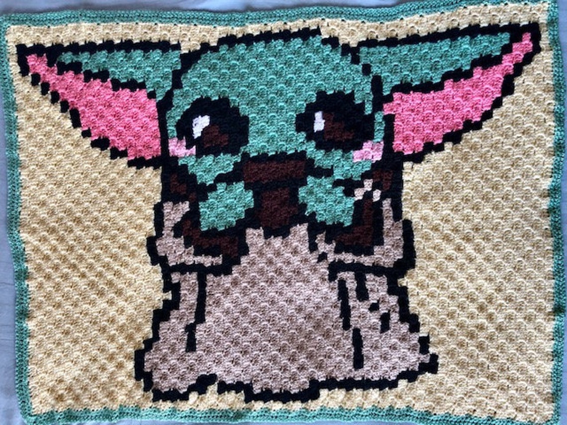 PATTERN Baby Yoda Crochet Blanket C2C Etsy