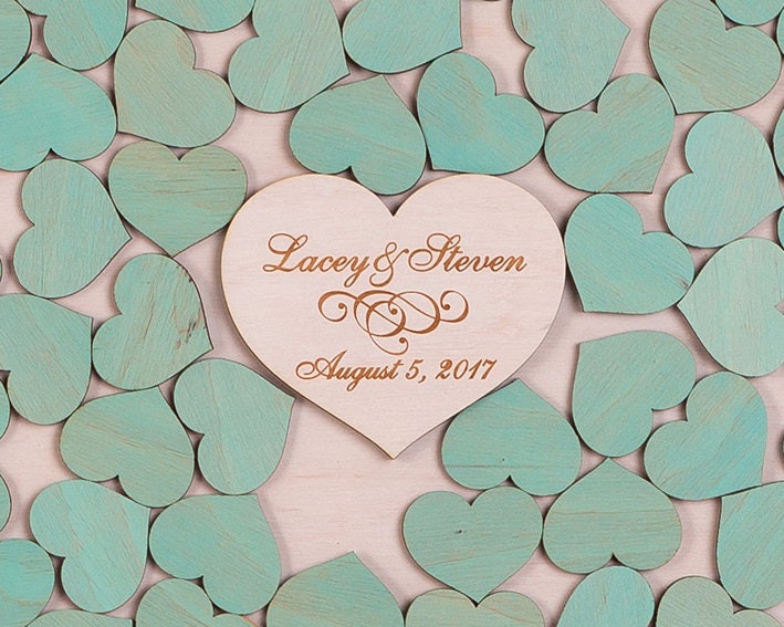 Wedding Guest Book Alternative Wood Drop Box Custom Wedding Etsy