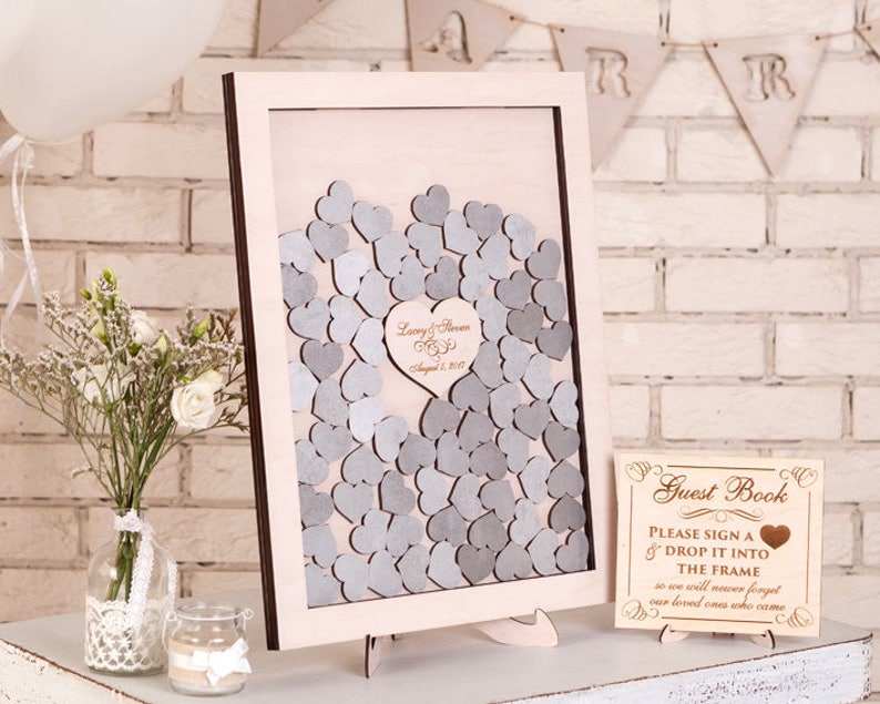 Wedding Guest Book Alternative Drop Box Guest Book Wedding Etsy