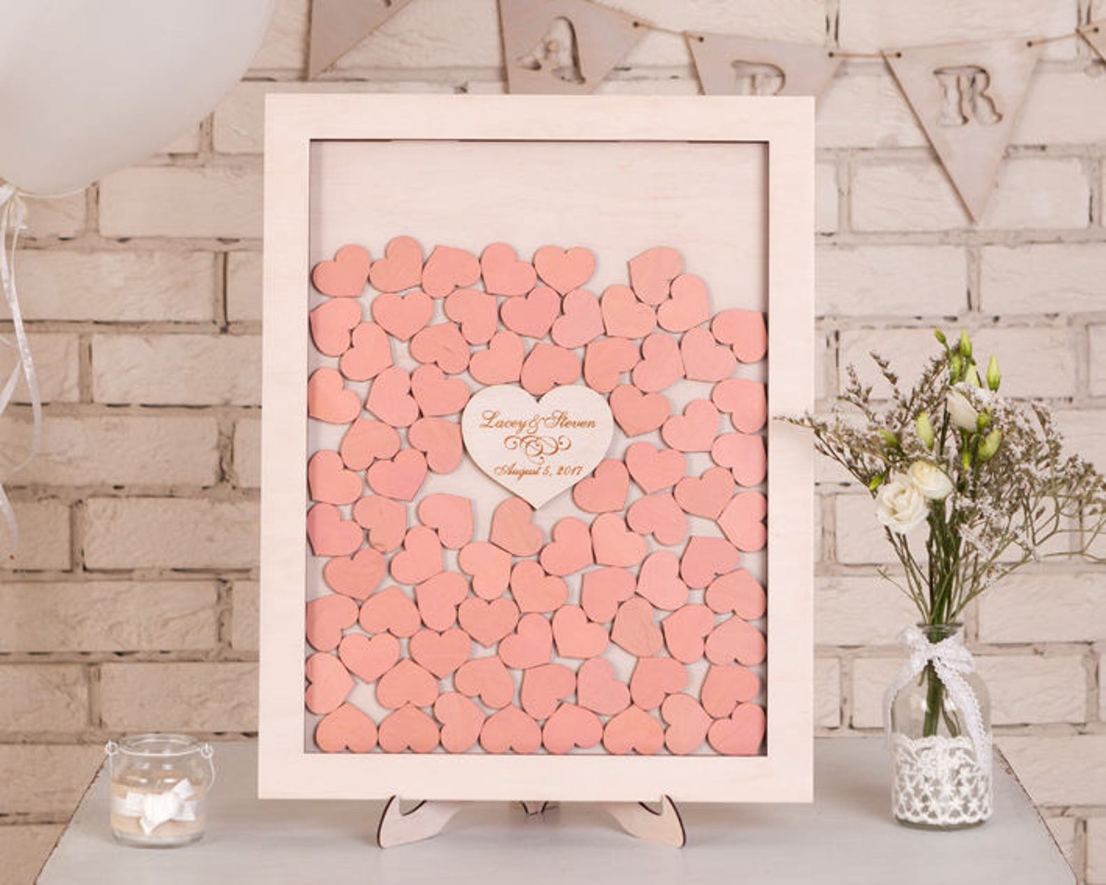 Personalised Wedding Drop Box Drop Top Wedding Guest Book Etsy