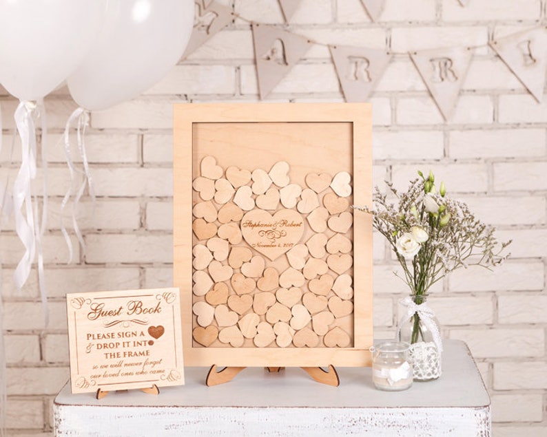 Rustic Wedding Guest Book Alternative Custom Wedding Guestbook Etsy