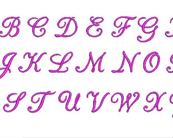 Script Font EMBROIDERY Design Alphabet Number Monogram Font Embroidery Designs Machine Embroidery Font 8 Sizes Instant Download ER651_3.5-7