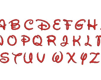 Walt Disney Font EMBROIDERY Design Alphabet Number Monogram Font Designs Machine Embroidery Font 6 Sizes Instant Download ER655_1-3.5