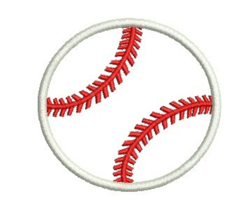 BASEBALL Applique Embroidery Design Softball Applique Etsy
