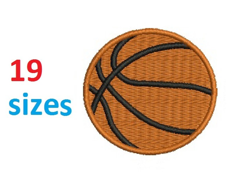 Basketball Embroidery Design Ball Embroidery Design Fill Etsy