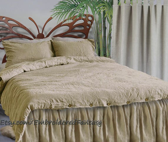 Linen Duvet Duvet Covers Natural Bedding Shabby Chic Etsy